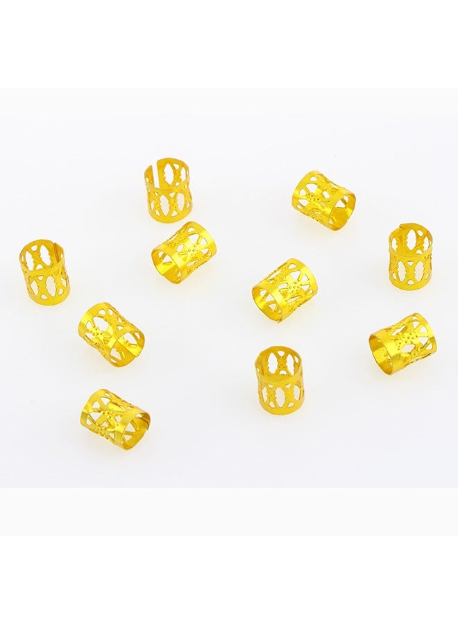 80PCS Twisted Braid Hair Beads,Metal Cuff Braid Ring,Pendant Braid Clips,Hair Accessories,DIY Hair Braid Accessories,DIY Hair Accessories,Plating(Gold+silver) - Image 4